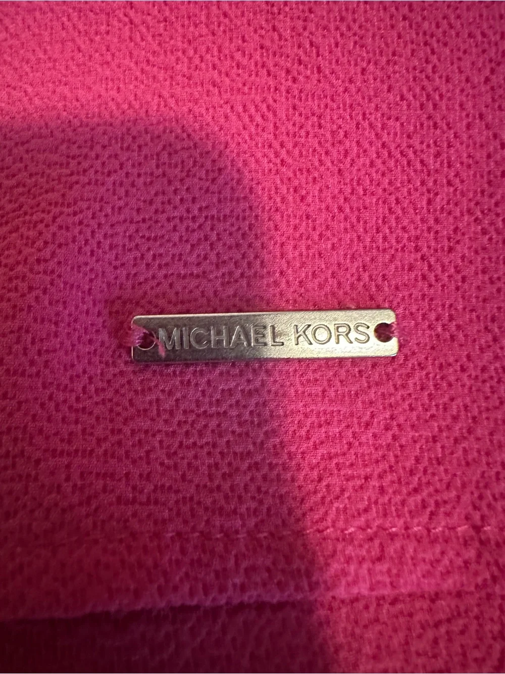 Michael Kors Hot Pink V-Neck Flutter Sleeve Blouse